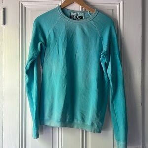 Free city turquoise Raglan sweatshirt size small Lucky Rabbit 🐰